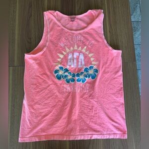 Comfort Colors Neon Pink Tank Top Alpha Gamma Delta AGD